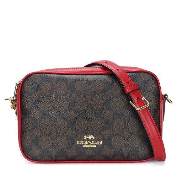 Coach Handbags - Coach COACH Leather Shoulder Bag 68168 Red Brown Leather Crossbody Bag 68168